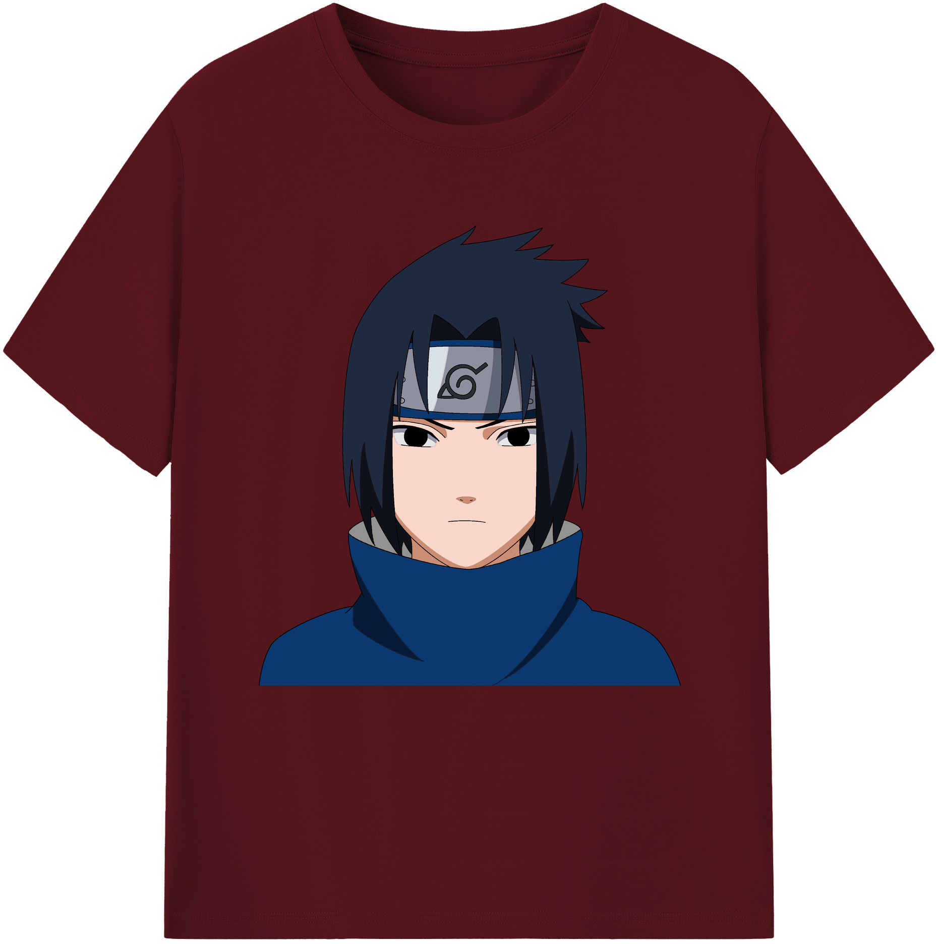 （画像用） NARUTO -ナルト- うちは サスケ Uchiha Sasuke 綿100％半袖Tシャツ（フロントプリント）
